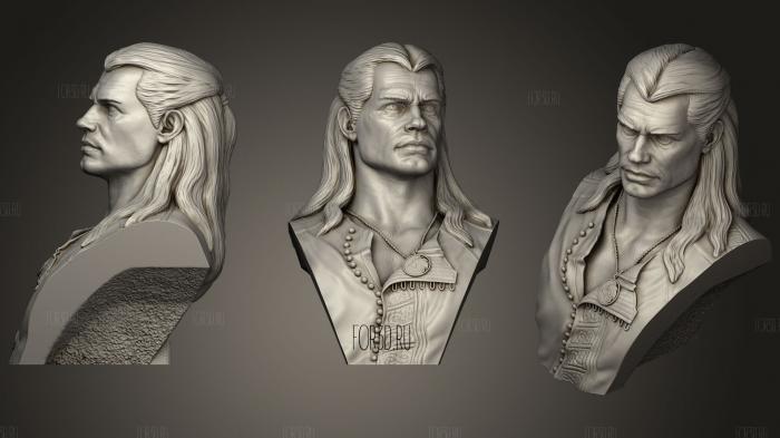 Geralt Of Rivia stl model for CNC